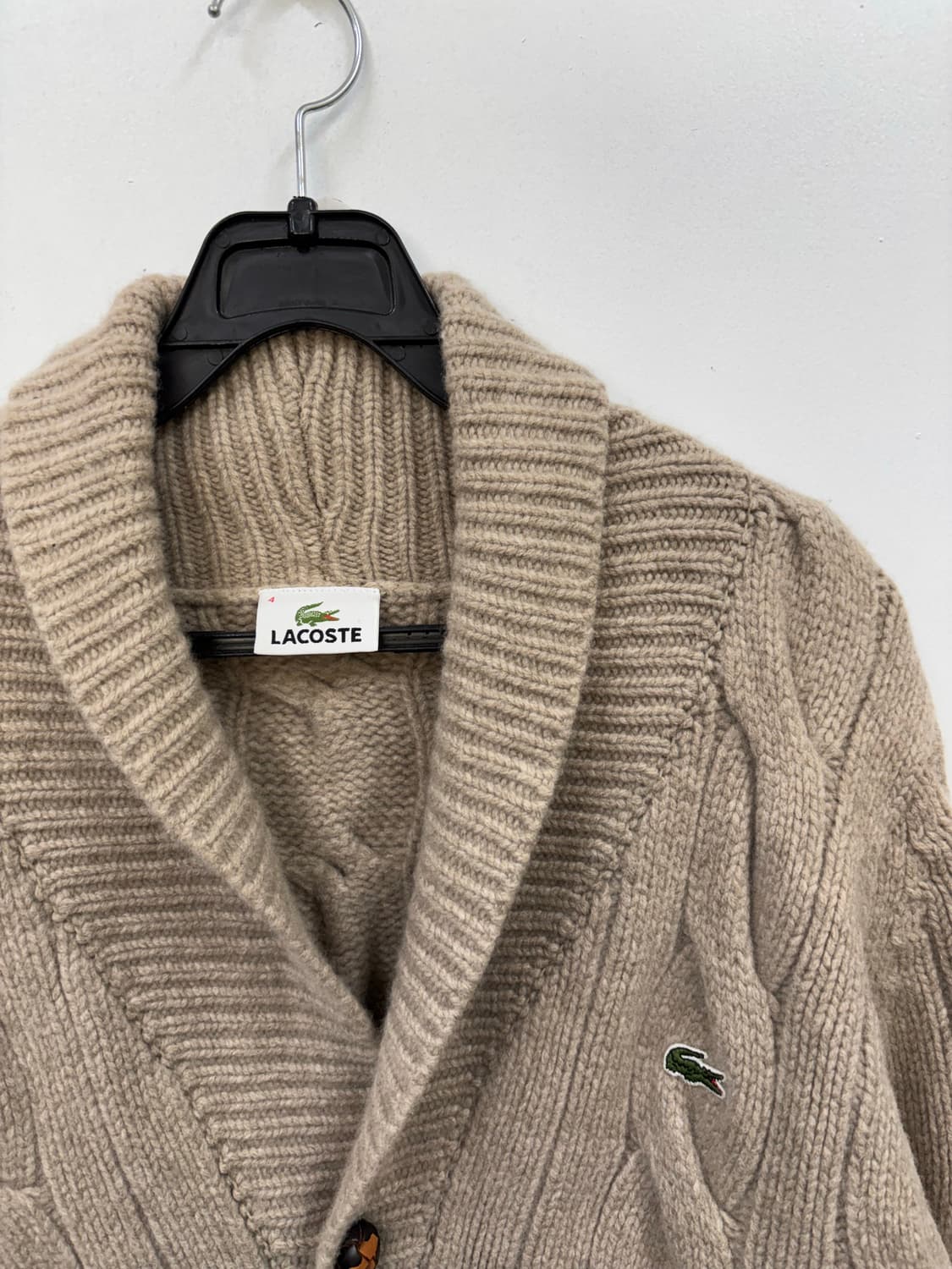 라코스테 울 꽈배기 가디건 상품이미지3