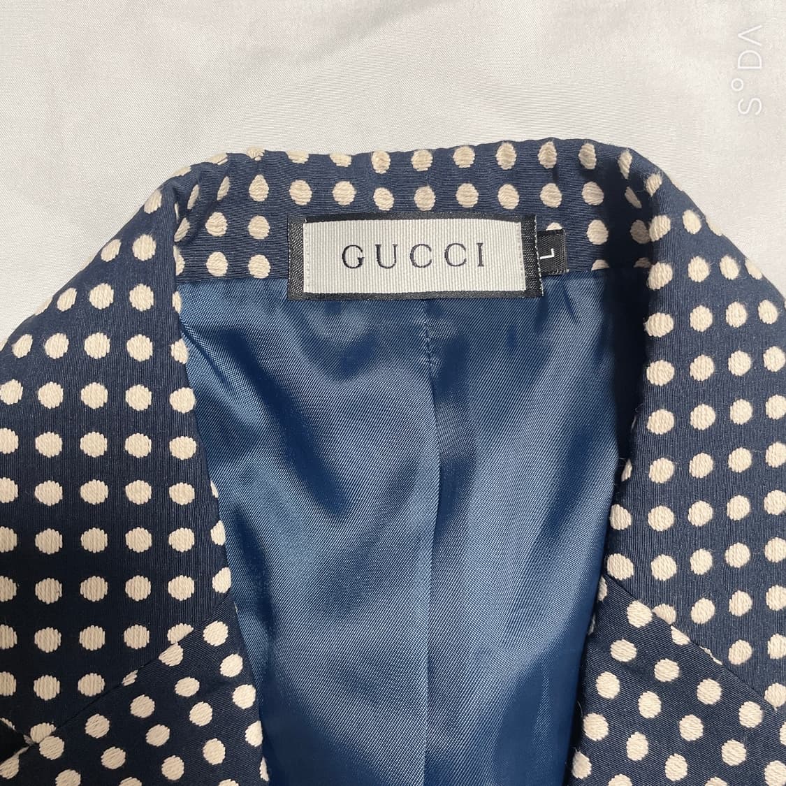 구찌 네이비 도트패턴 블레이저 자켓 상품이미지3