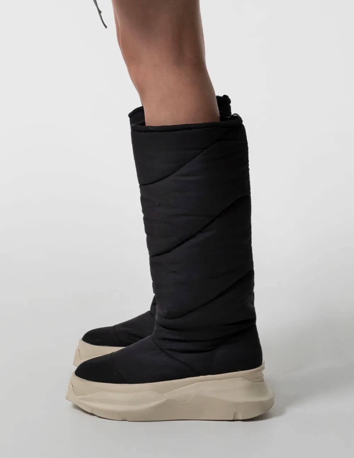 Yeel 퍼 푸퍼 패딩 부츠 블랙 롱부츠 250 상품이미지2