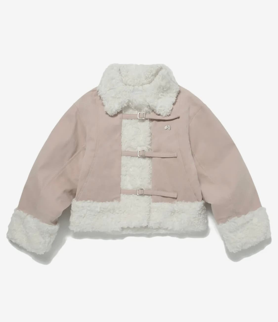 허그유어스킨 시어링 퍼 자켓 애쉬 핑크 상품이미지1