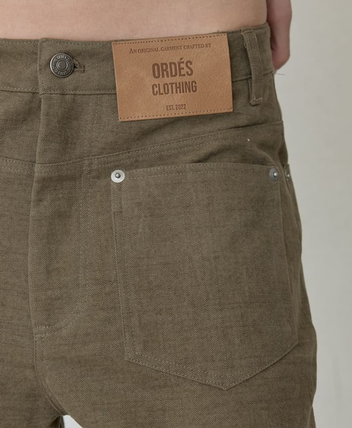  REVERSE PATCHED COTTON PANTS - BROWN 상품이미지5