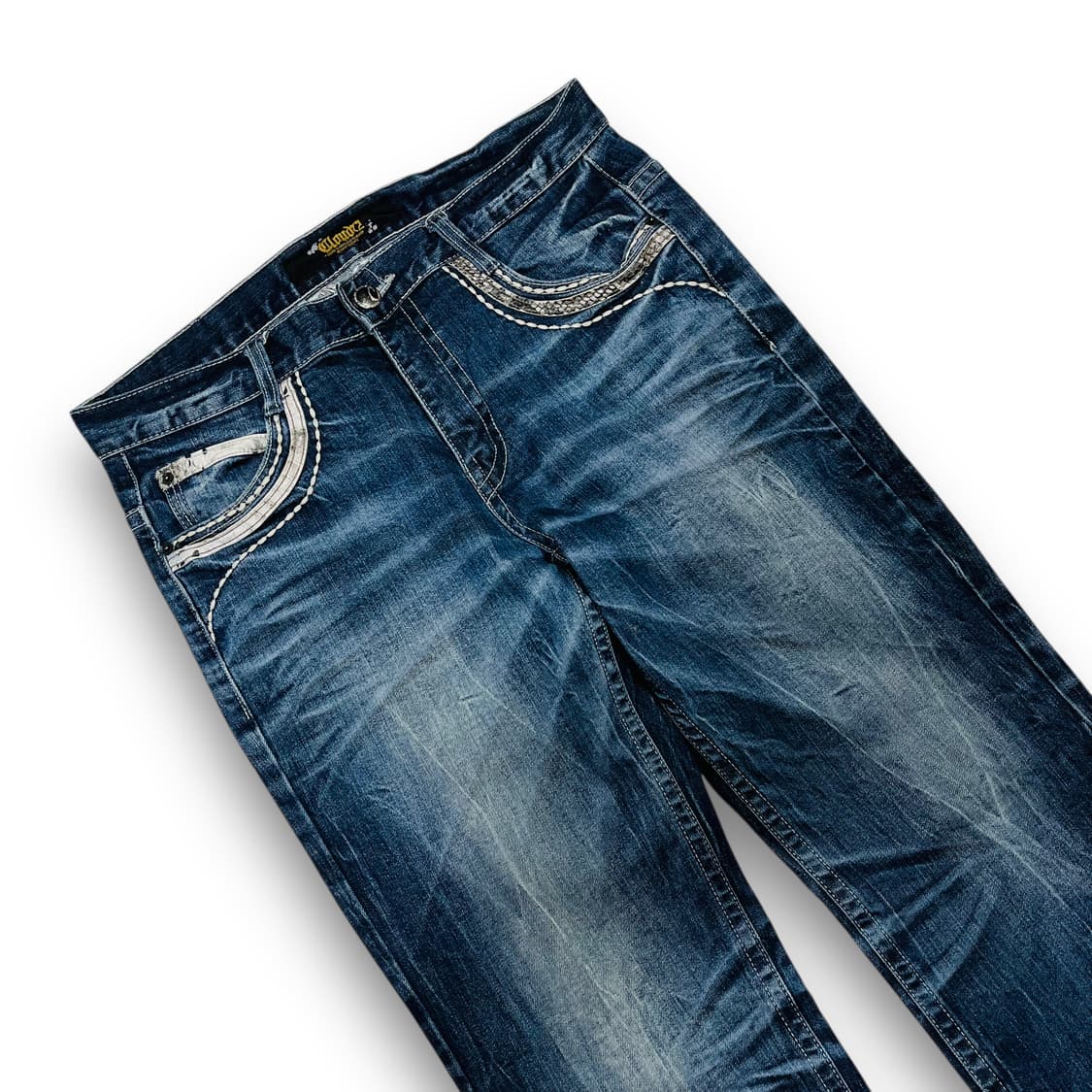 펑크 클라우드 파이톤 스컬 크로스 데님 팬츠 상품이미지6