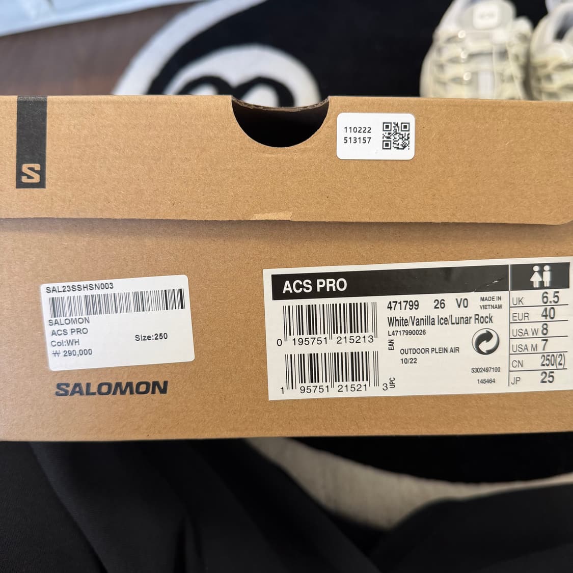 살로몬 ACS PRO 화이트/바닐라 250 새상품  상품이미지6