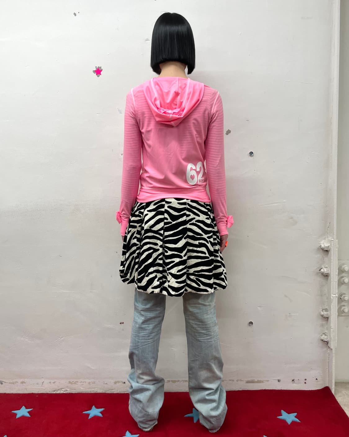 Roni Ribbon Pink Hoodie Zip-Up 상품이미지6