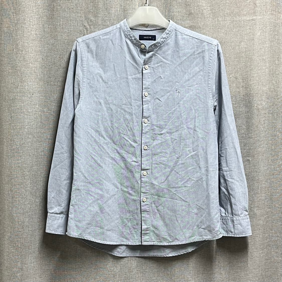 [L] 헤지스 남성 헨리넥 긴팔 셔츠 청남방 상품이미지1