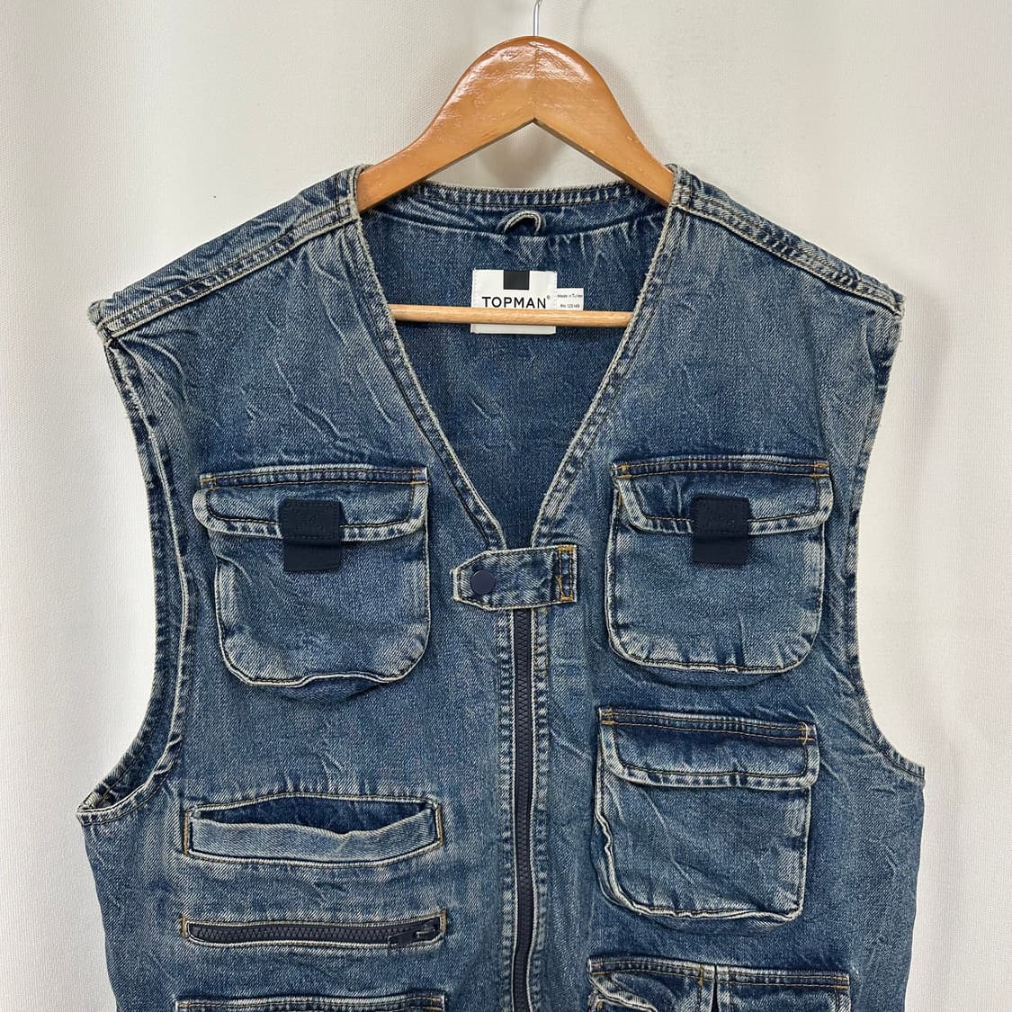   TOPMAN 남성 앞포켓 데님조끼 L  상품이미지2