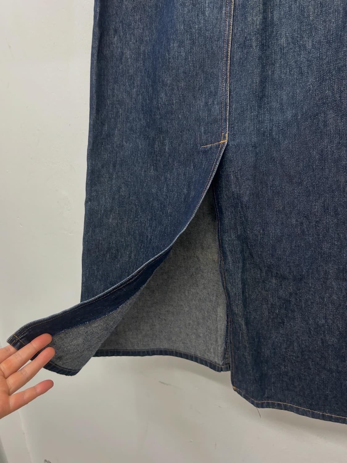 제이프레스 데님 롱 스커트 상품이미지4