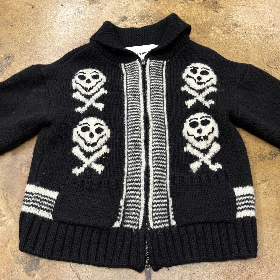 앤더슨벨 코위찬 해골 스컬 펑크 니트 가디건 상품이미지3