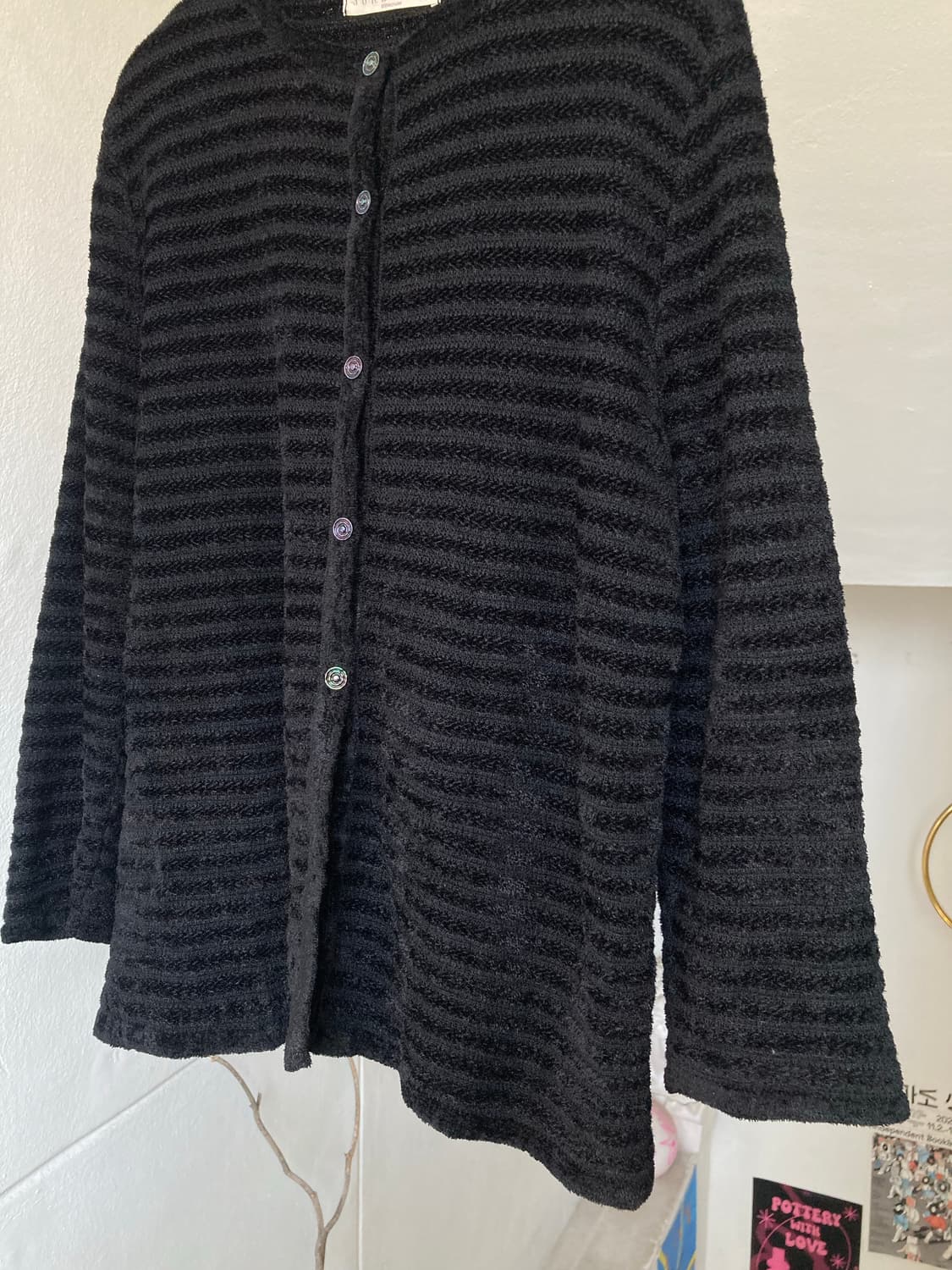 스트라이프 라운드 베이직 가디건 상품이미지3