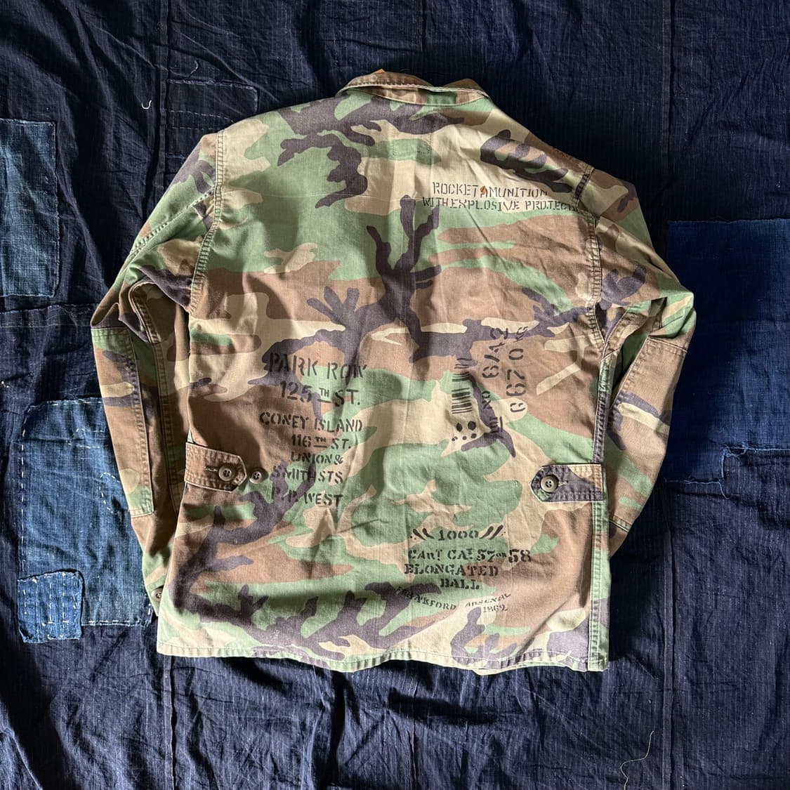 90‘s U.S Army 스텐실 시니어코드 우드랜드 BDU 자켓 S/R 상품이미지6