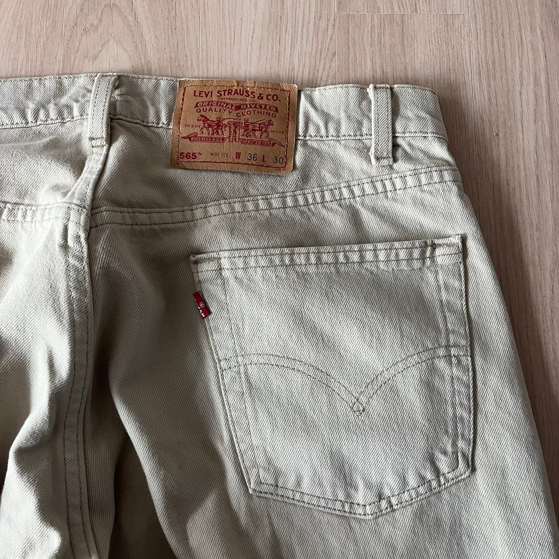 [36X30] 90s 빈티지 리바이스 565 탄 베이지 상품이미지5