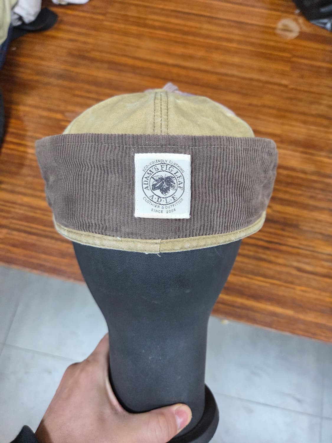 에이들 빈티지 헤링본 코듀로이 코튼모자 대략 57 58  상품이미지3