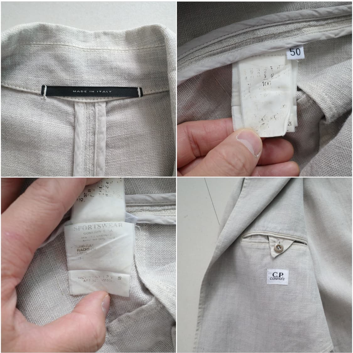 00s CP컴퍼니 이태리제 빈티지 린넨 100% 자켓 50 상품이미지6