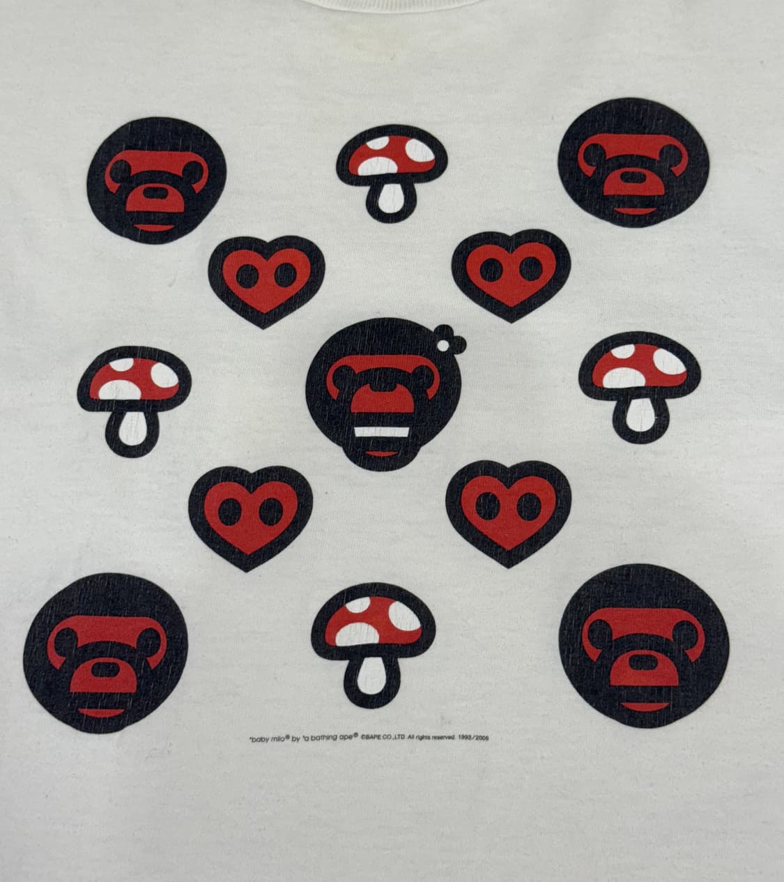 2006 니고 시절 진짜 베이프 베이비 마일로 모노그램 반팔 티셔츠 상품이미지2