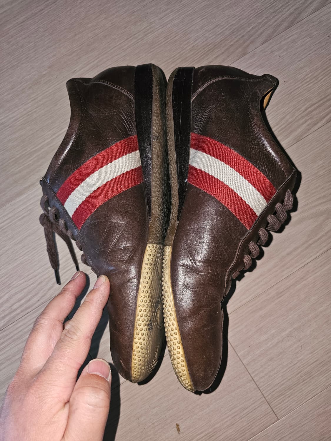 BALLY 발리 free-m 브라운 가죽 스니커즈 상품이미지6