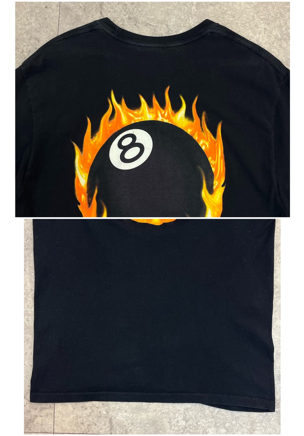 스투시 파이어 에잇볼 반팔티 블랙 M #csz3230 상품이미지8