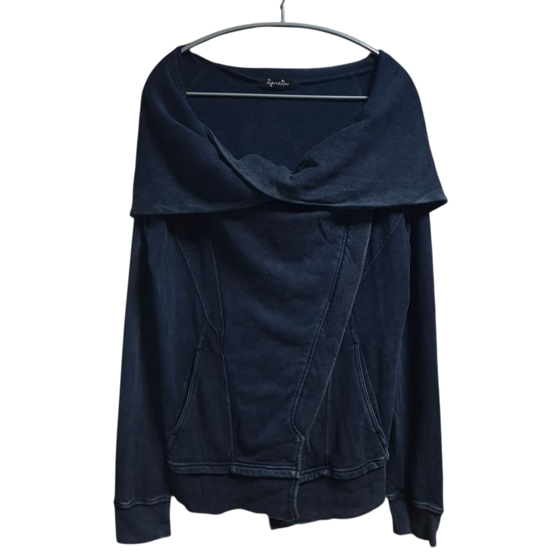 네이비 변형 후드 자켓 상품이미지1