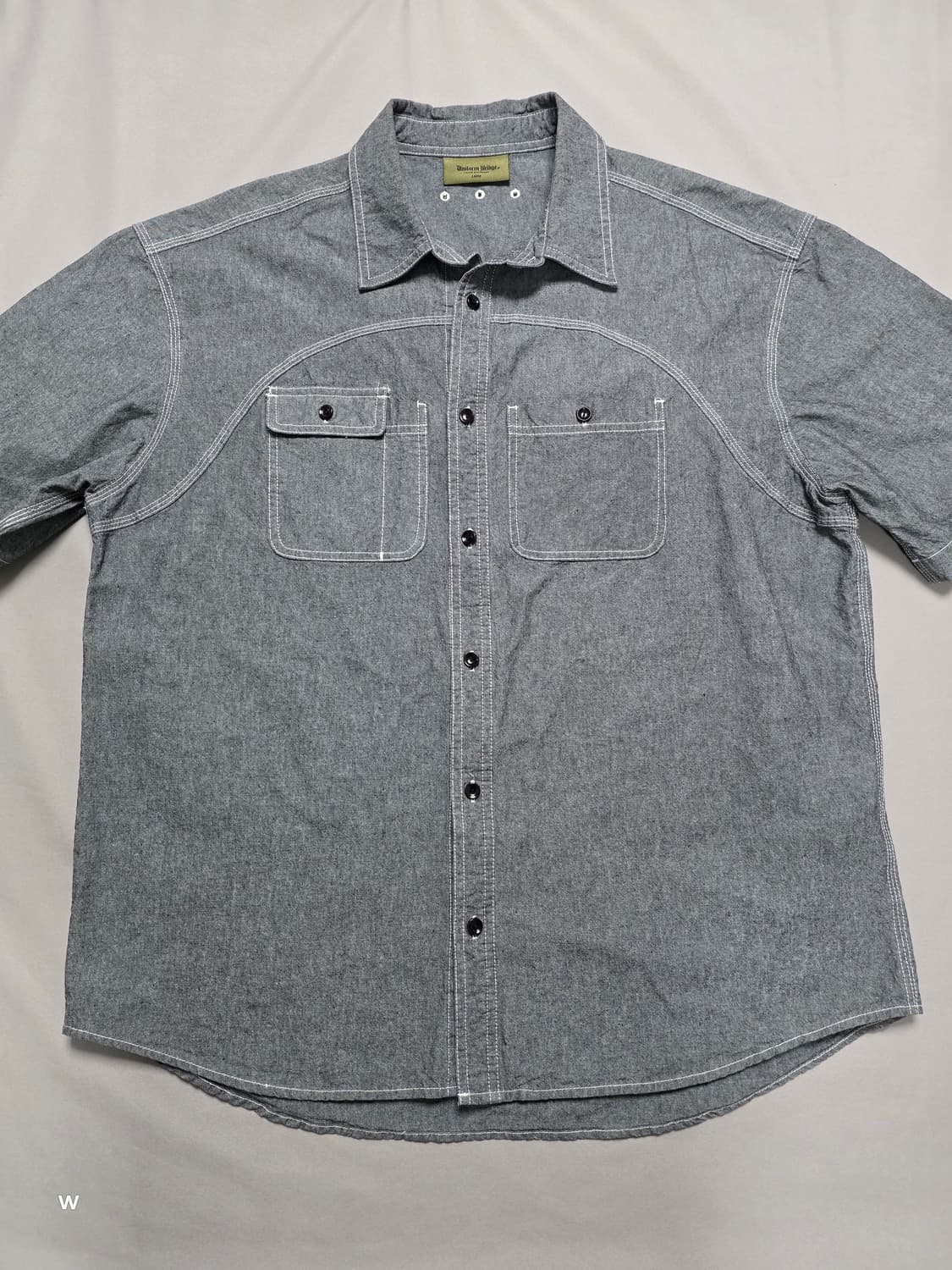 유니폼브릿지 샴브레이 반팔 셔츠 [105] 상품이미지1