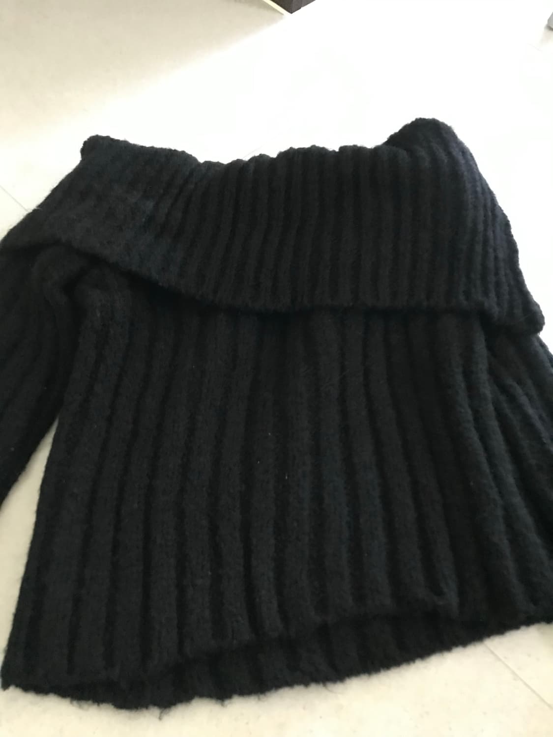 블랙 니트 오프숄더 상품이미지2