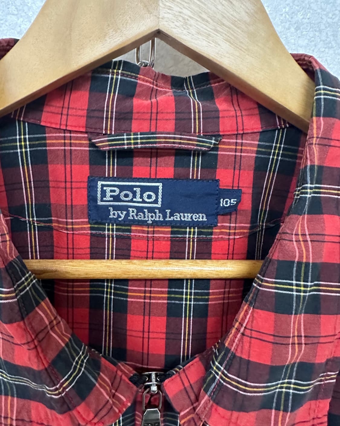 (105)90'S 폴로 랄프로렌 체크 블루종-M2167 상품이미지2