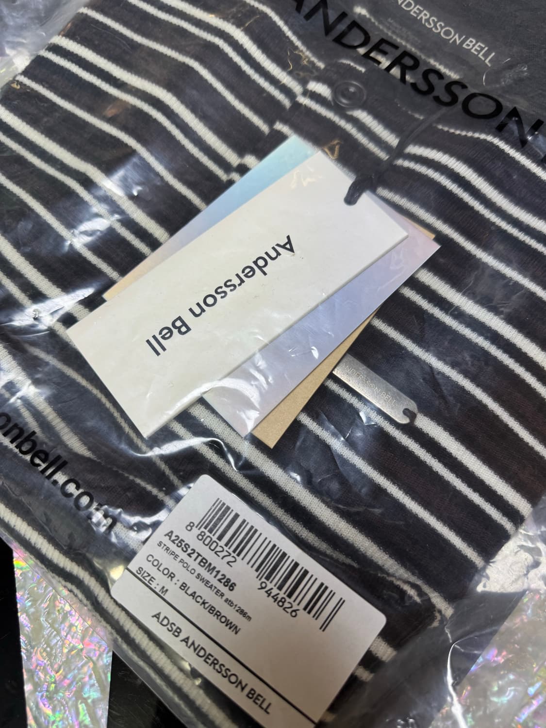 앤더슨벨 스트라이프 폴로 스웨터 상품이미지4