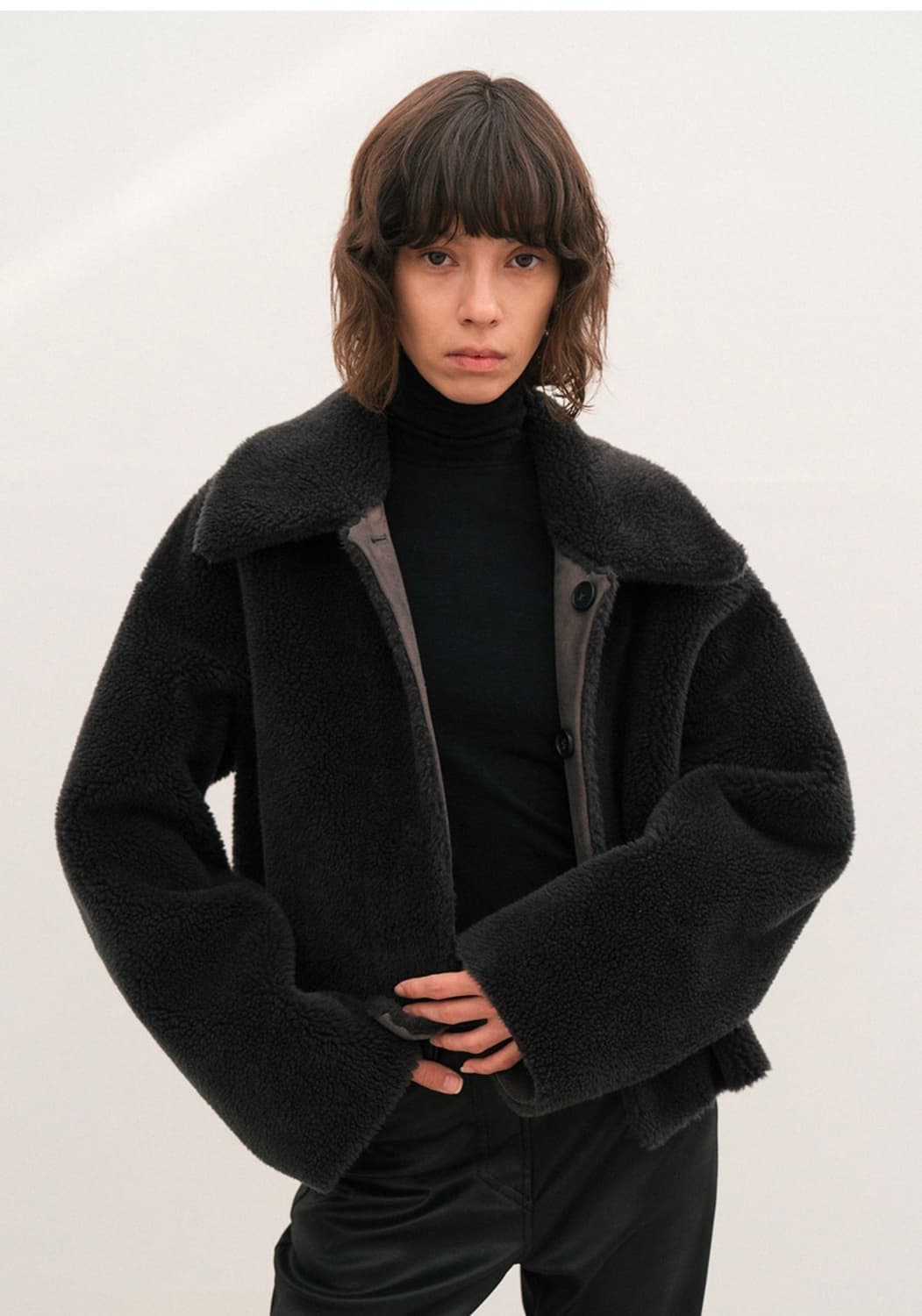 르(le) 리버시블 무스탕 상품이미지3