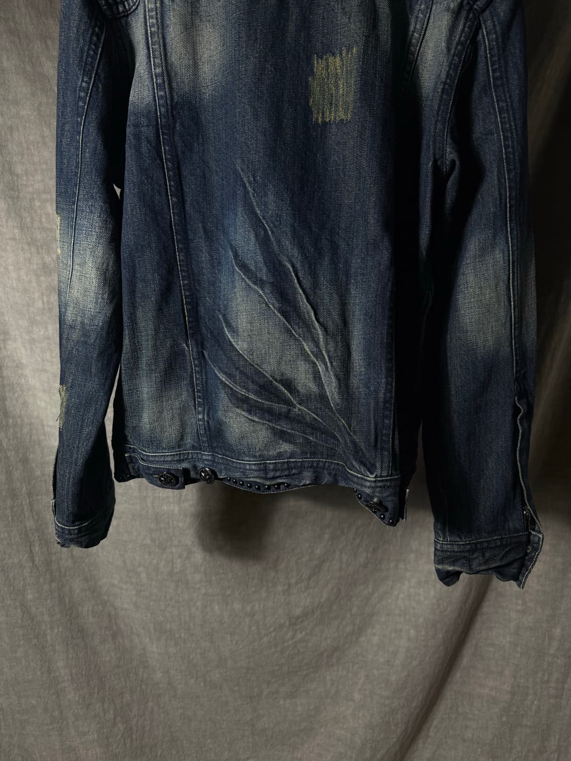 MIDAS Studded Destroyed Denim Jacket  상품이미지6