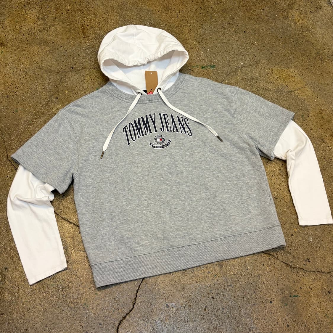 USA 타미진 레이어드 후드티 상품이미지2