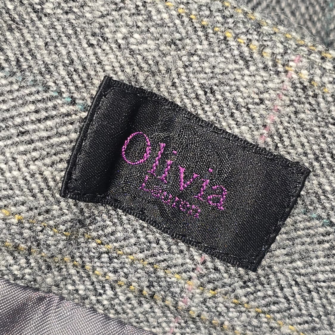 Olivia Lauren 헤링본 플레어 스커트 꽃 자수 장식 상품이미지10