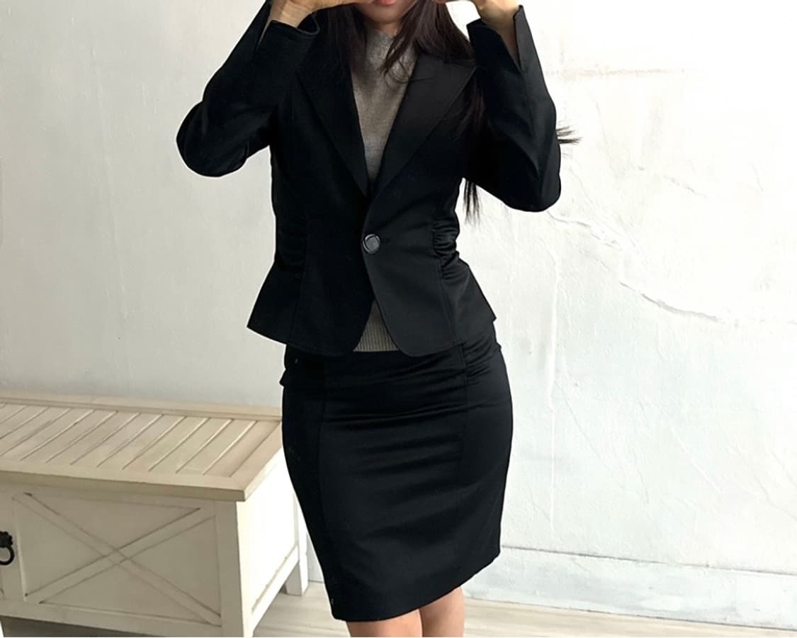 Black Shirring Point Set-up 상품이미지2