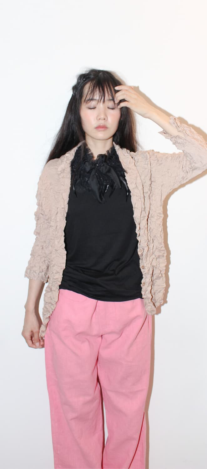 샵페어리 베이지 링클 셔츠 상품이미지1