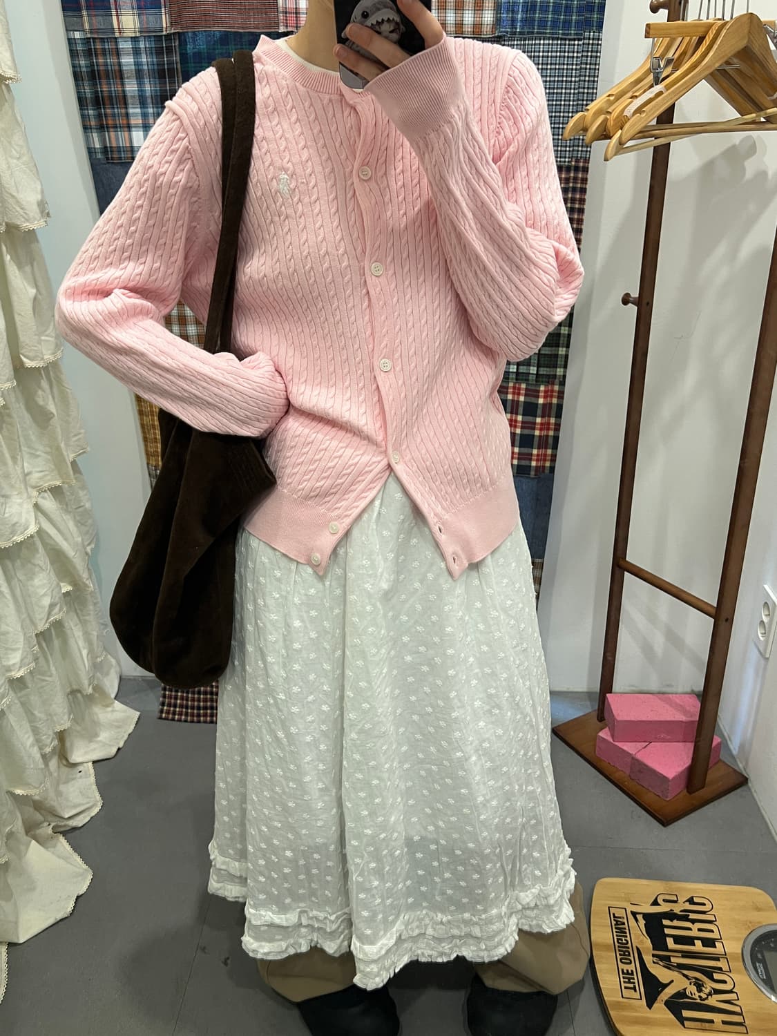 폴로 딸기우유 니트 가디건 상품이미지1