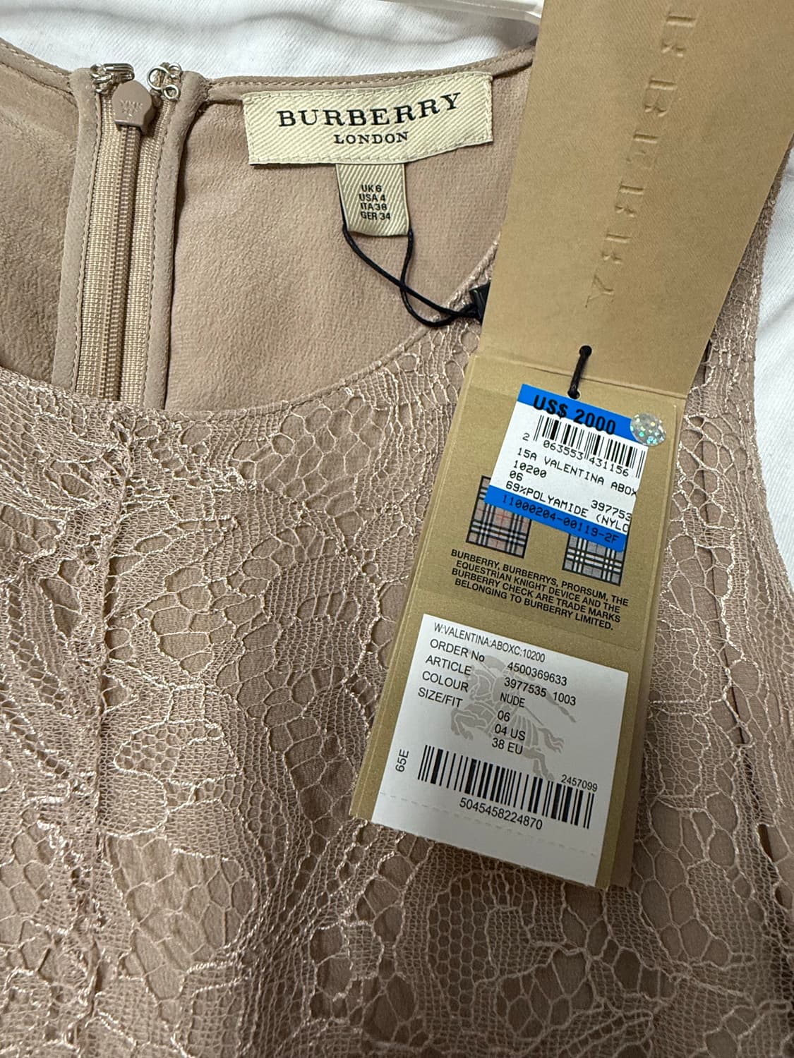 burberry 발렌티나 드레스 새상품 상품이미지4