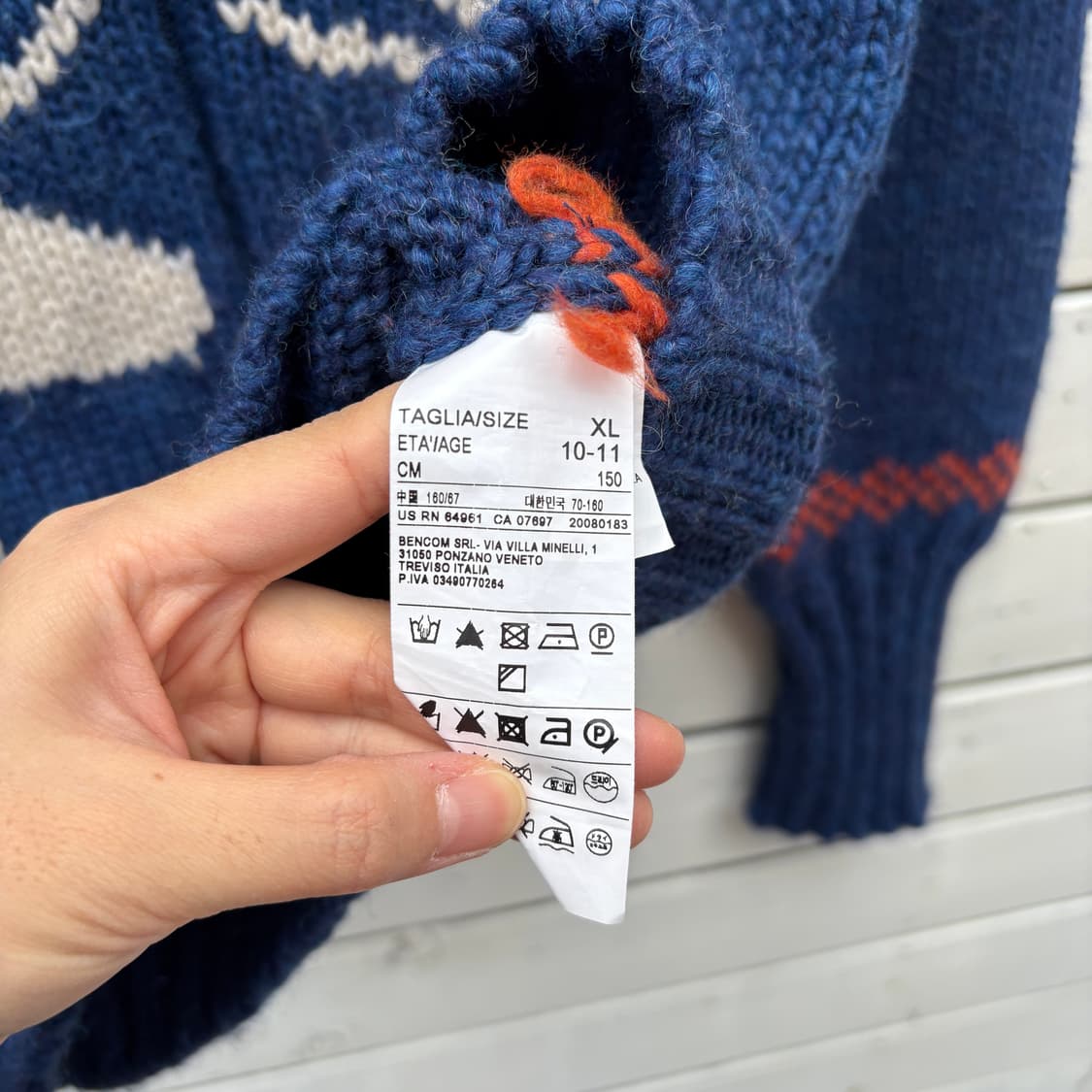 Benetton 베네통 니트 집업 상품이미지6