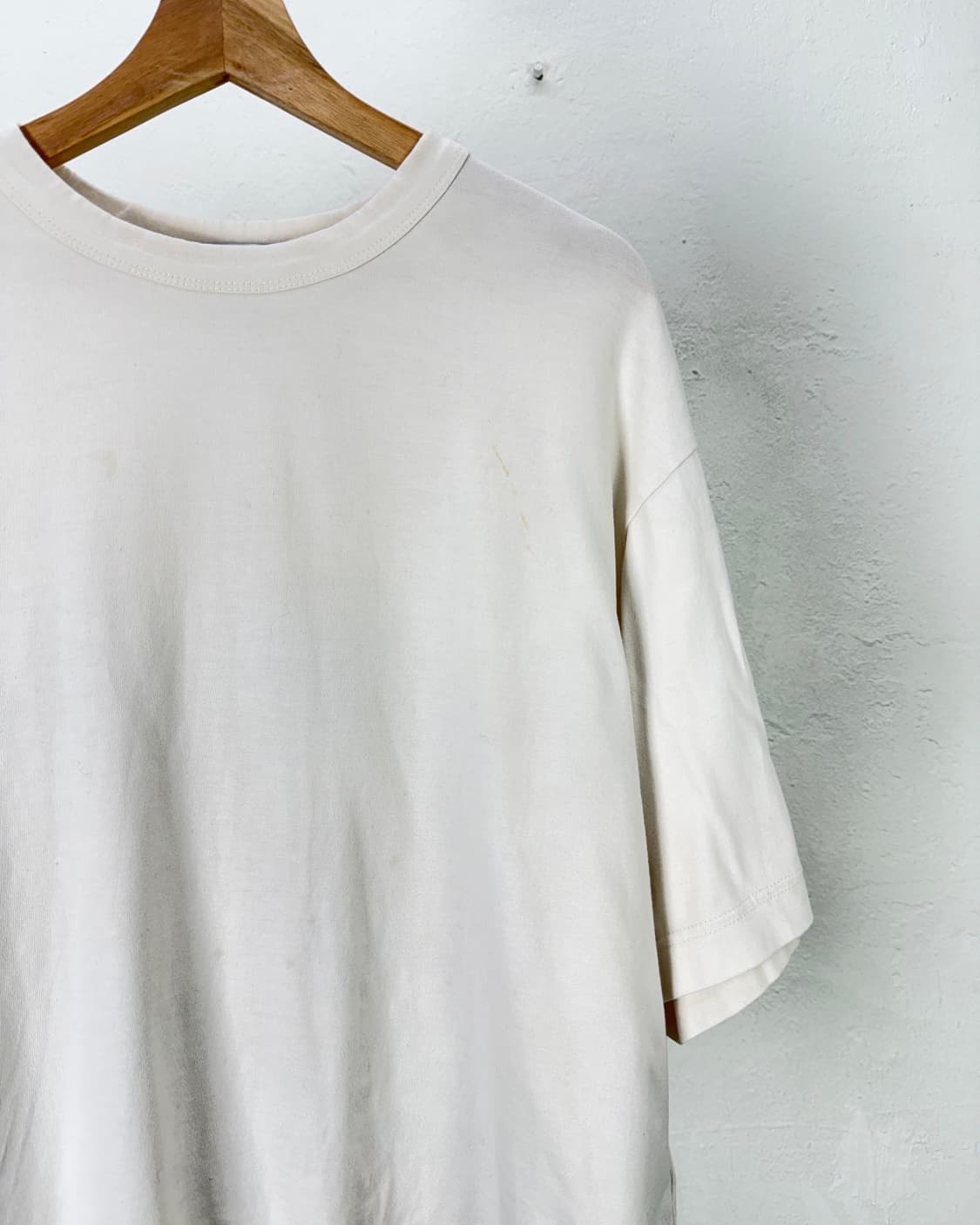 y-3 21ss 베이지 플로럴 그래픽 로우 하프 티셔츠 상품이미지4