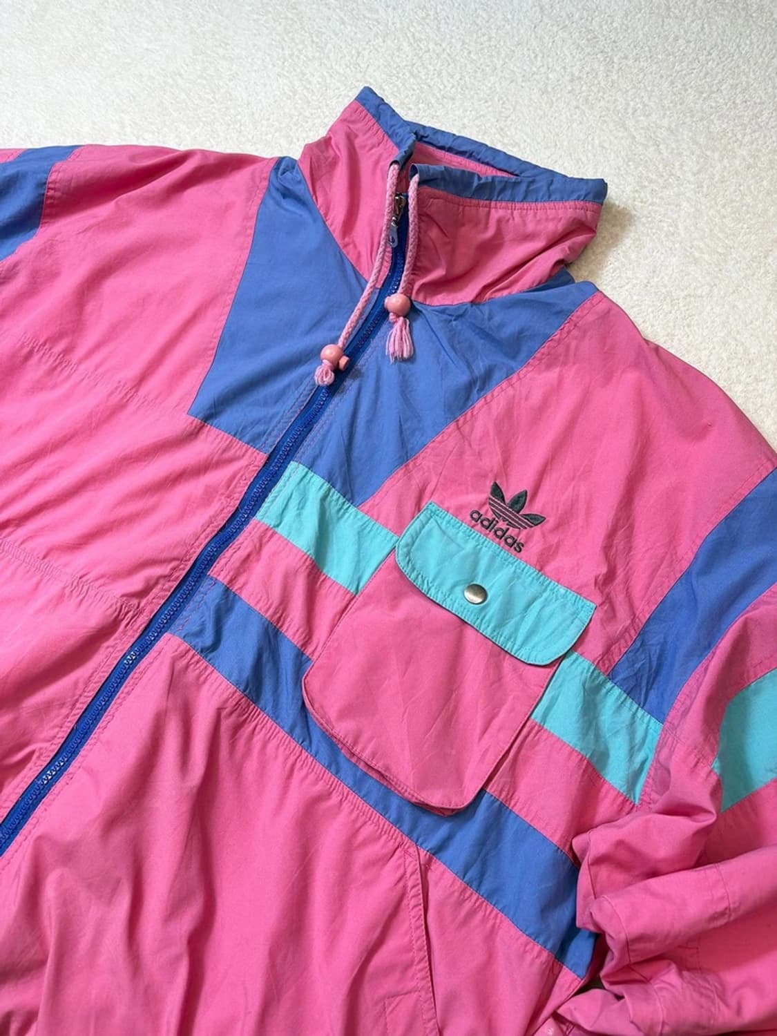 아디다스 90's 올드스쿨 배색 바람막이 자켓 PN6058 상품이미지2