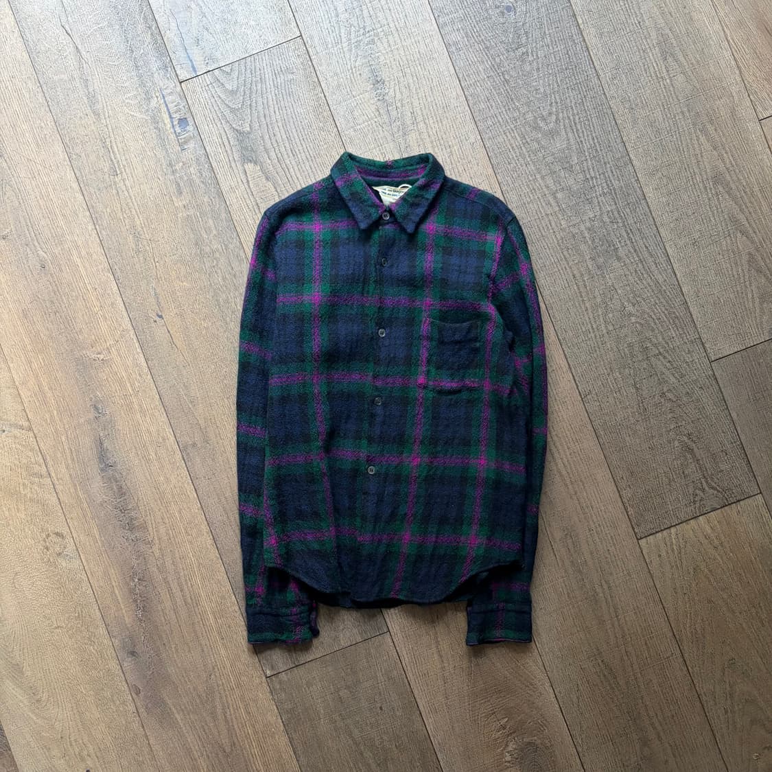 Check Fulling Wool Blouse 상품이미지1