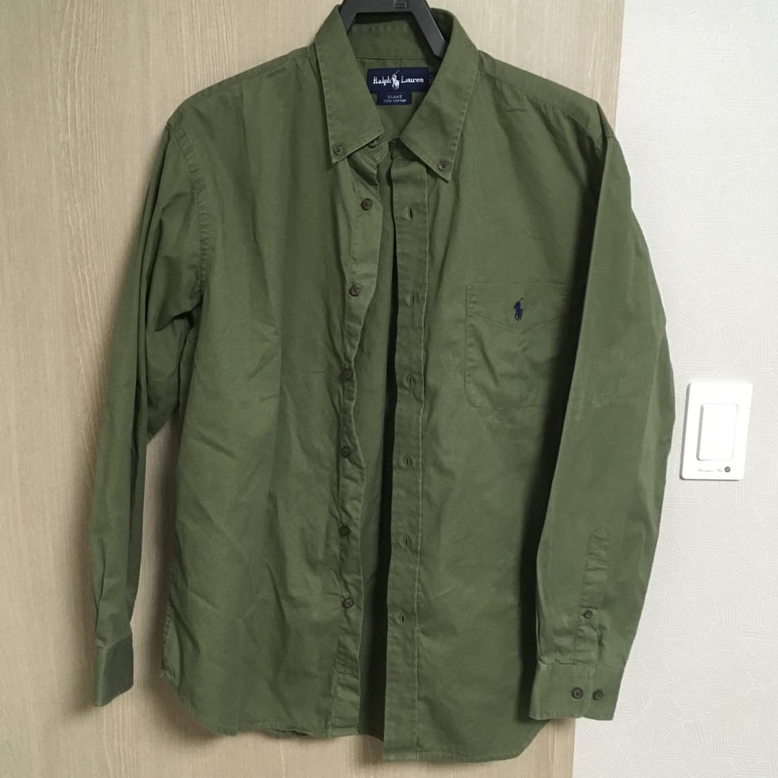 폴로 솔리드 카키 남방 셔츠 상품이미지1