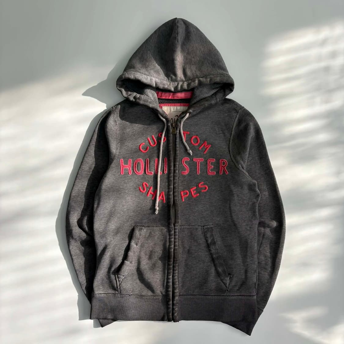 홀리스터 y2k 그레이 핑크 스웻 후드집업 희귀져지(M) 상품이미지2