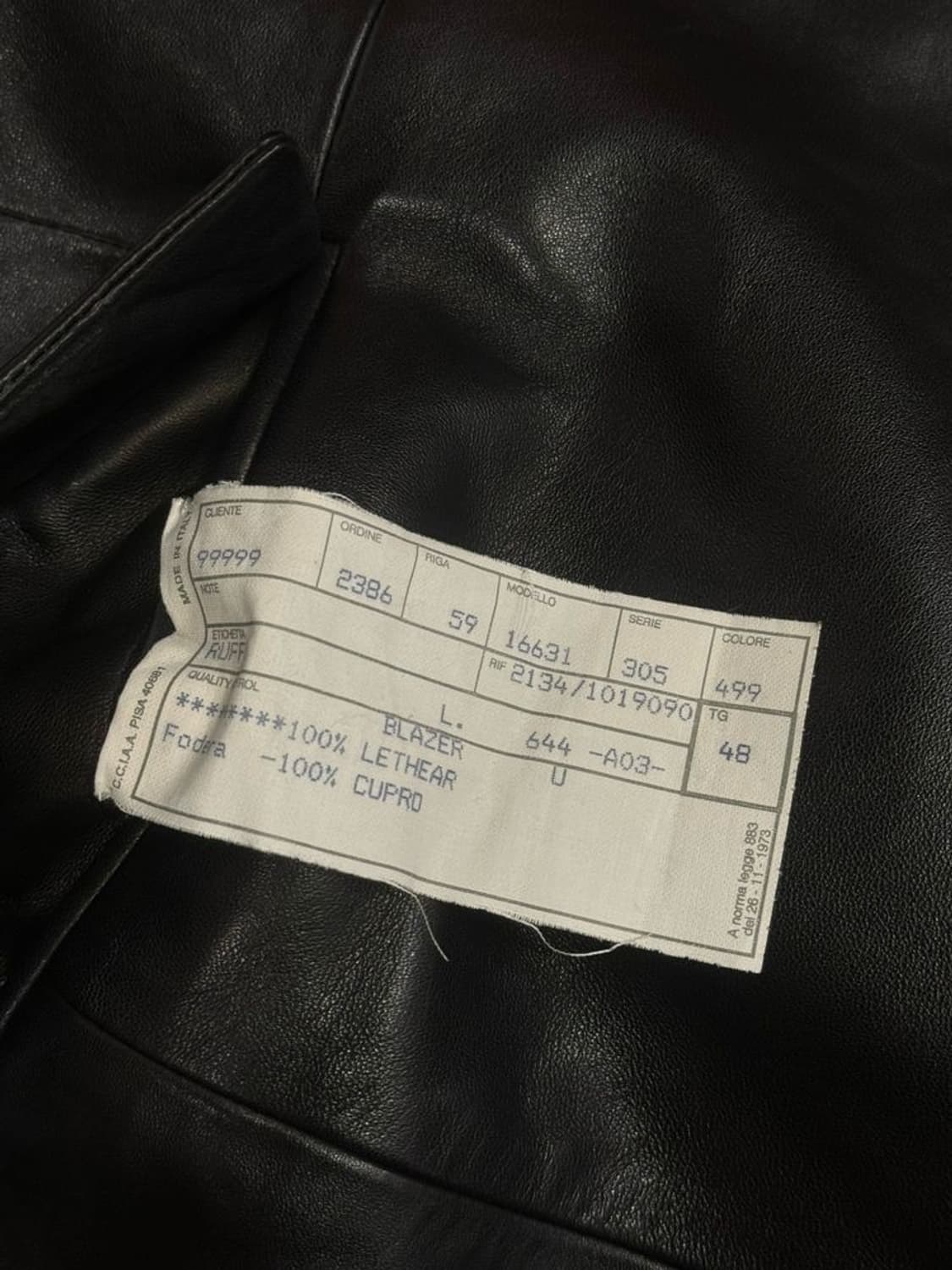 루포 카우하이드 레더 자켓 상품이미지7