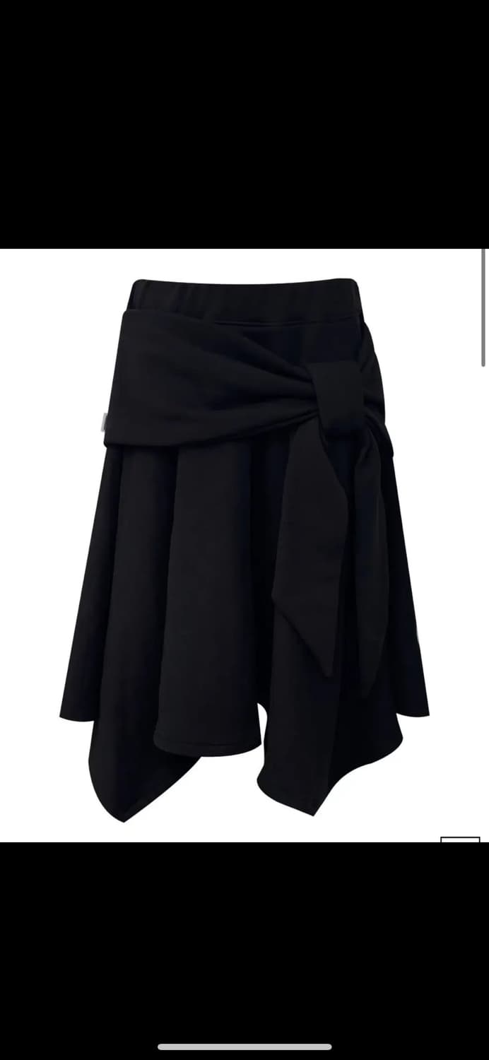 체메씨 보우 스커트 블랙 BOW UNBALANCED SKIRT LIGHT 상품이미지1