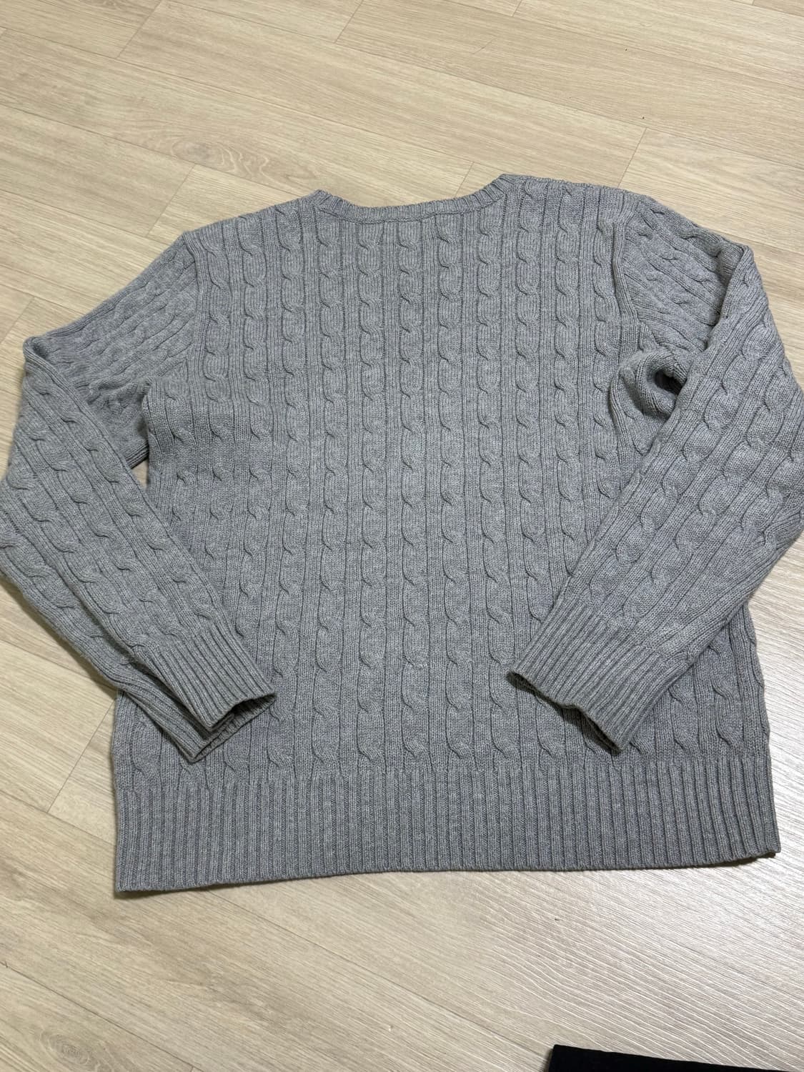 [오늘만] 폴로랄프로렌 케이블 니트 걸즈 XL (그레이, 화이트 포니) 상품이미지3