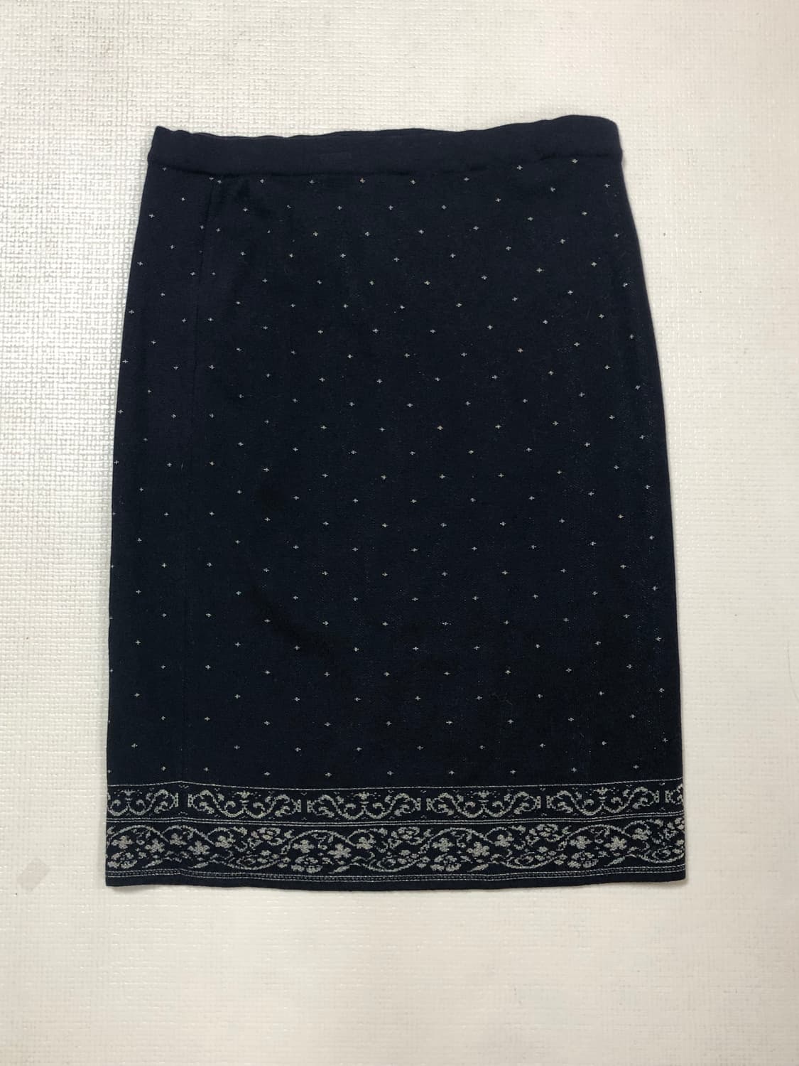 빈티지 블랙 오리엔탈 도트 미디 스커트 상품이미지8