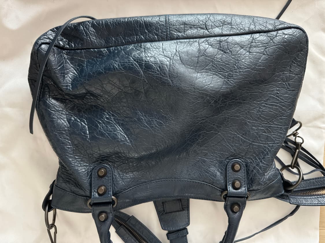 정품 발렌시아가 시티백모터백M 네이비 상품이미지2