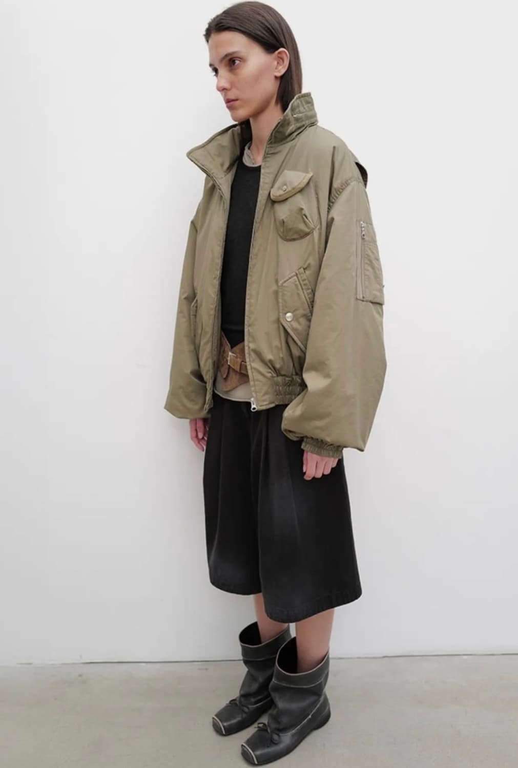 구해요!!오픈와이와이 봄버 카키 MM 구해요 상품이미지2