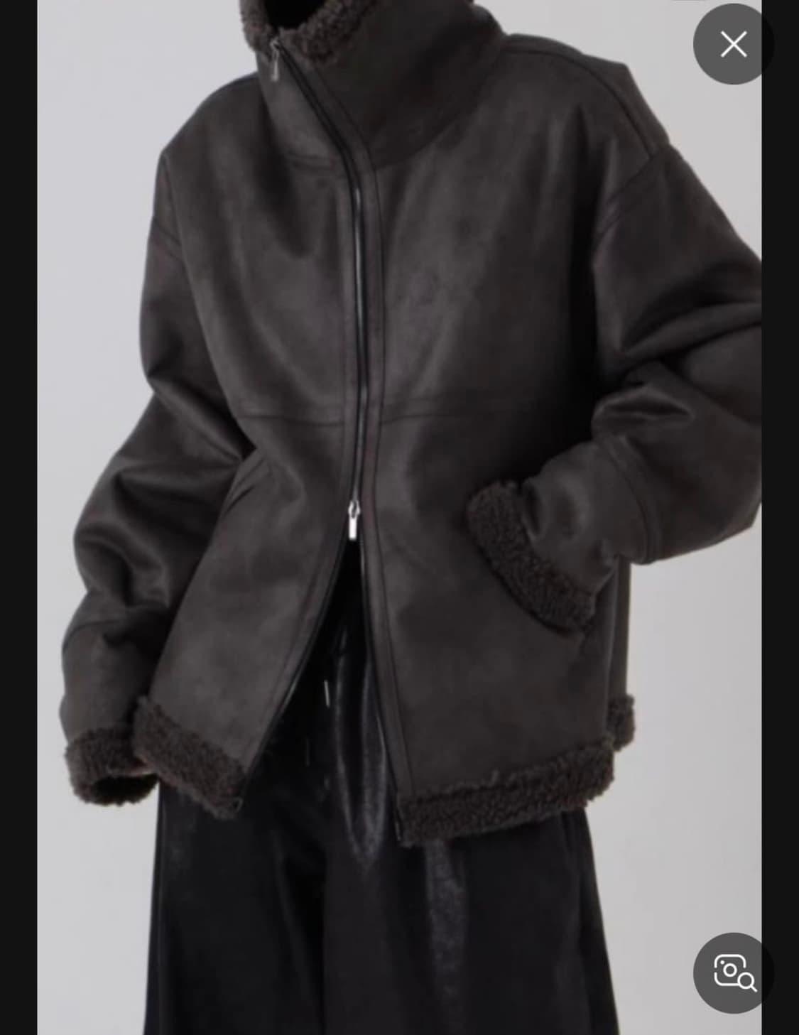 22fw 트리밍버드 High Neck Zip-up Mustang 블랙 상품이미지2