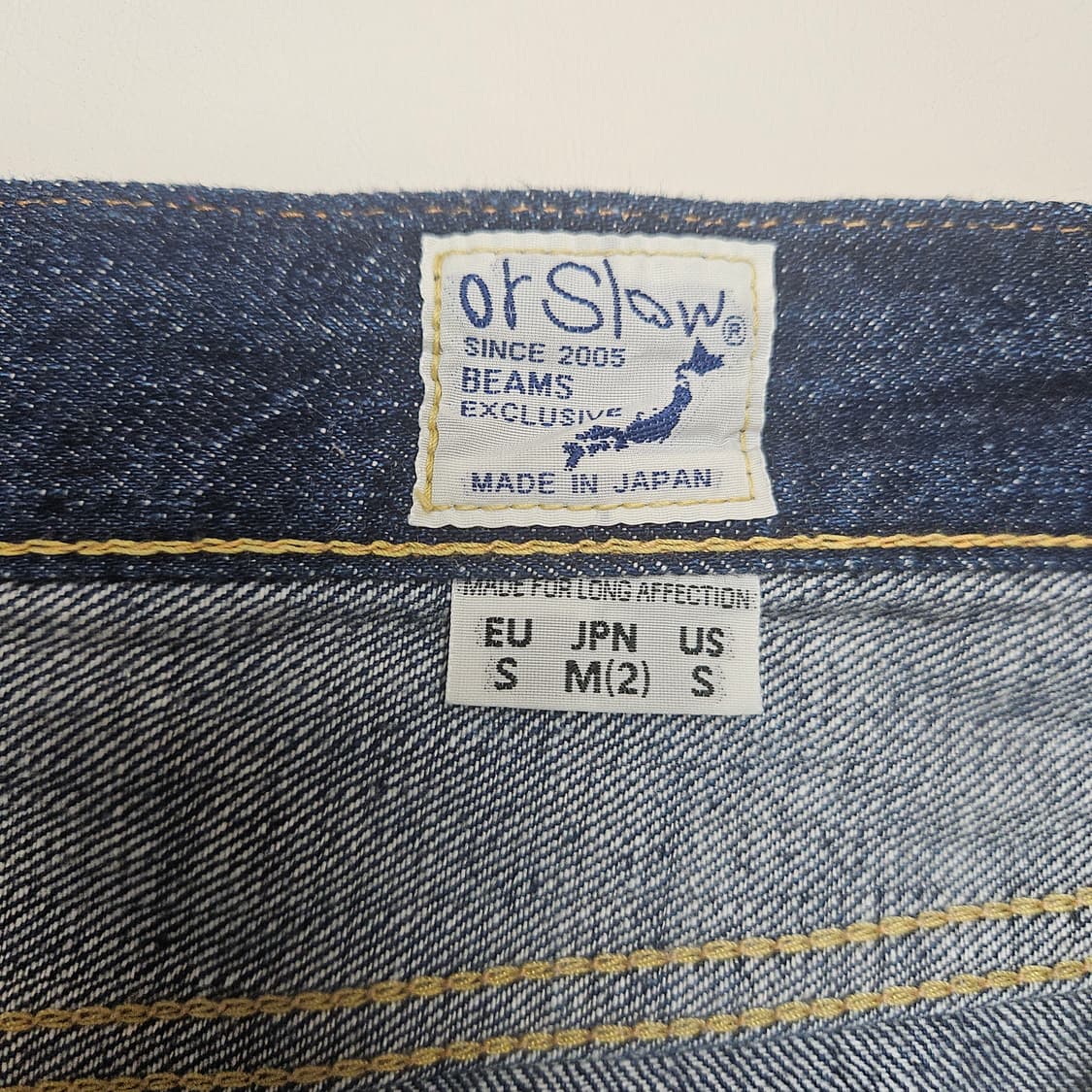 (무료배송) 오어슬로우 X 빔즈 대디핏 셀비지 데님 / 2사이즈 상품이미지5