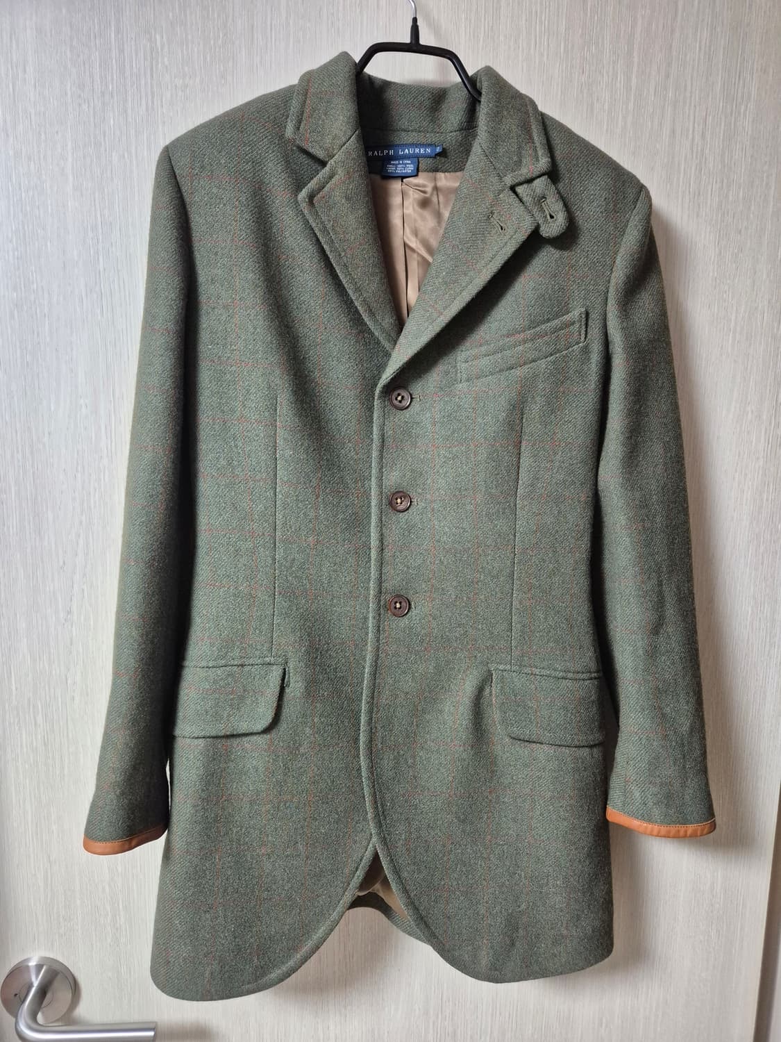 폴로 랄프로렌 헤링본 울자켓 테일러드 가죽패치 2 상품이미지1