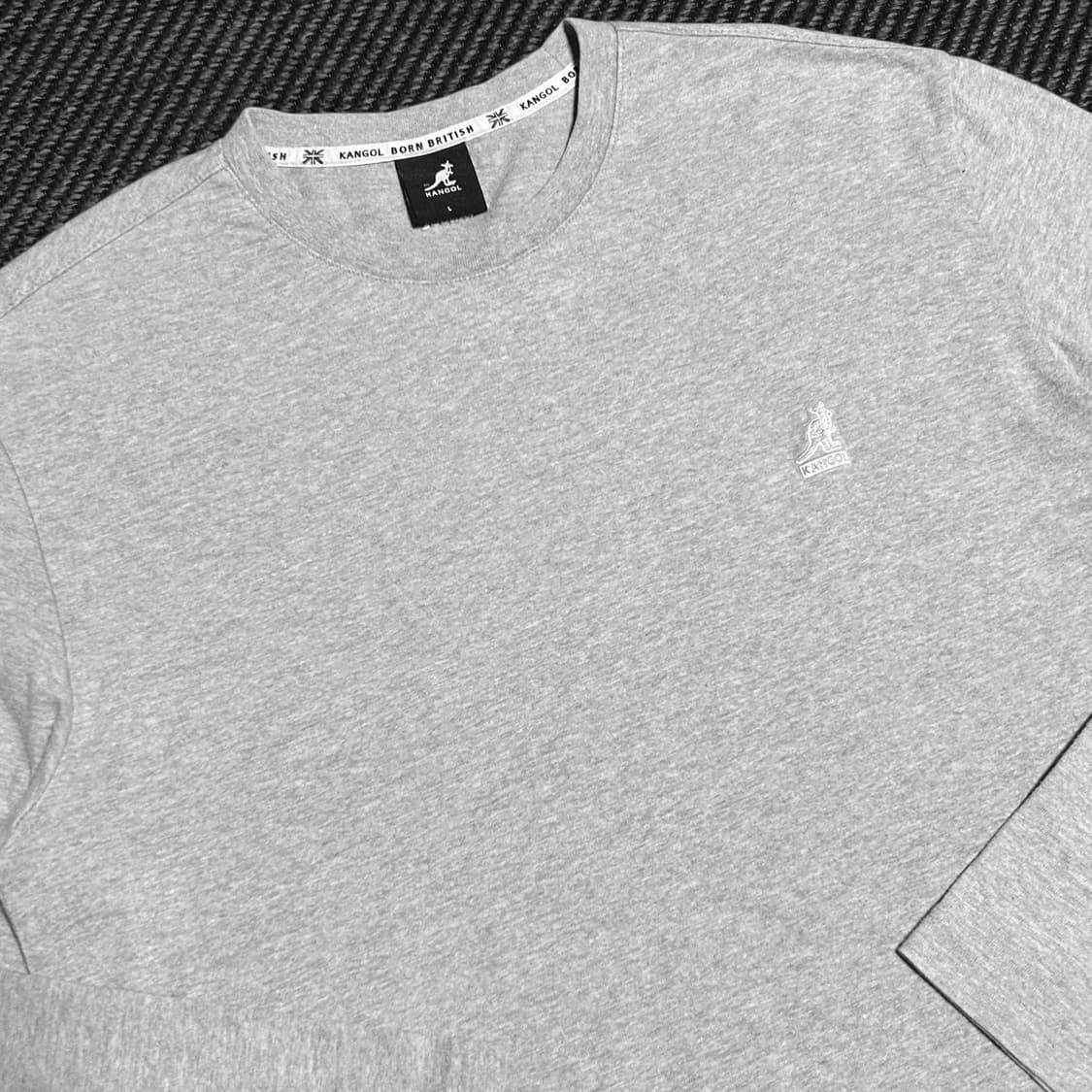 [M] Kangol 캉골 그레이 베이직 긴팔티 상품이미지2