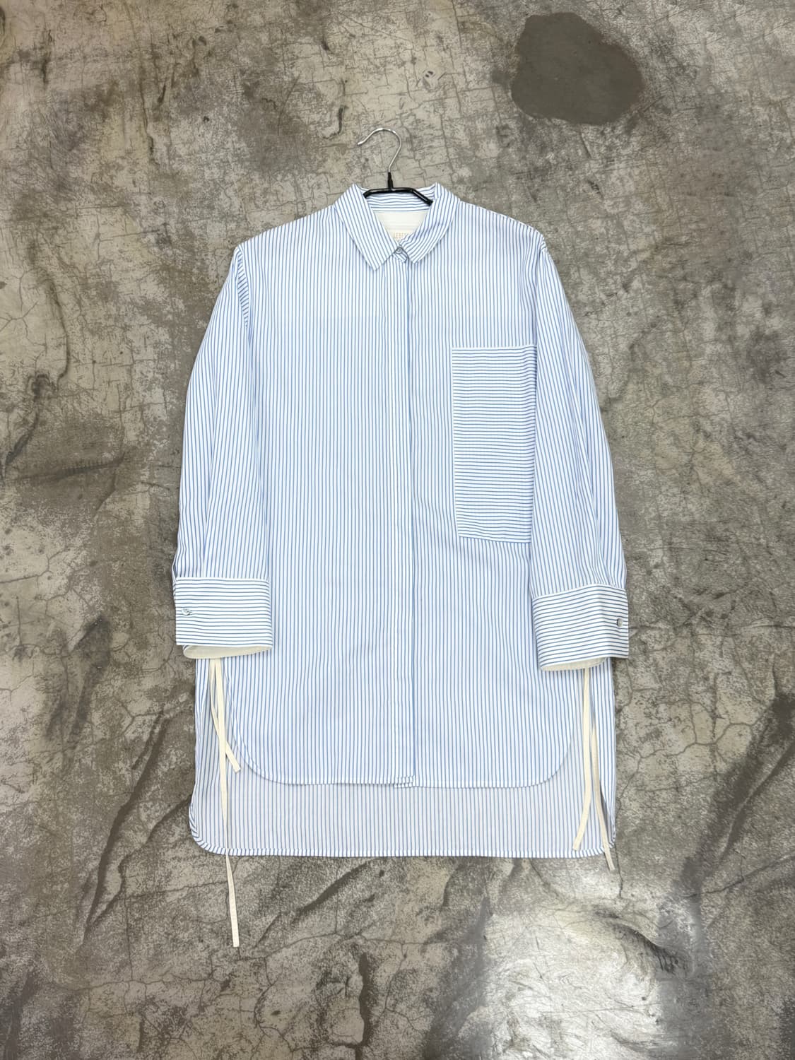 르베이지 스트라이프 레이어드 셔츠 상품이미지1